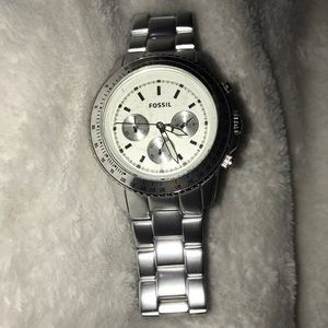 Mens Silver Fossil watch